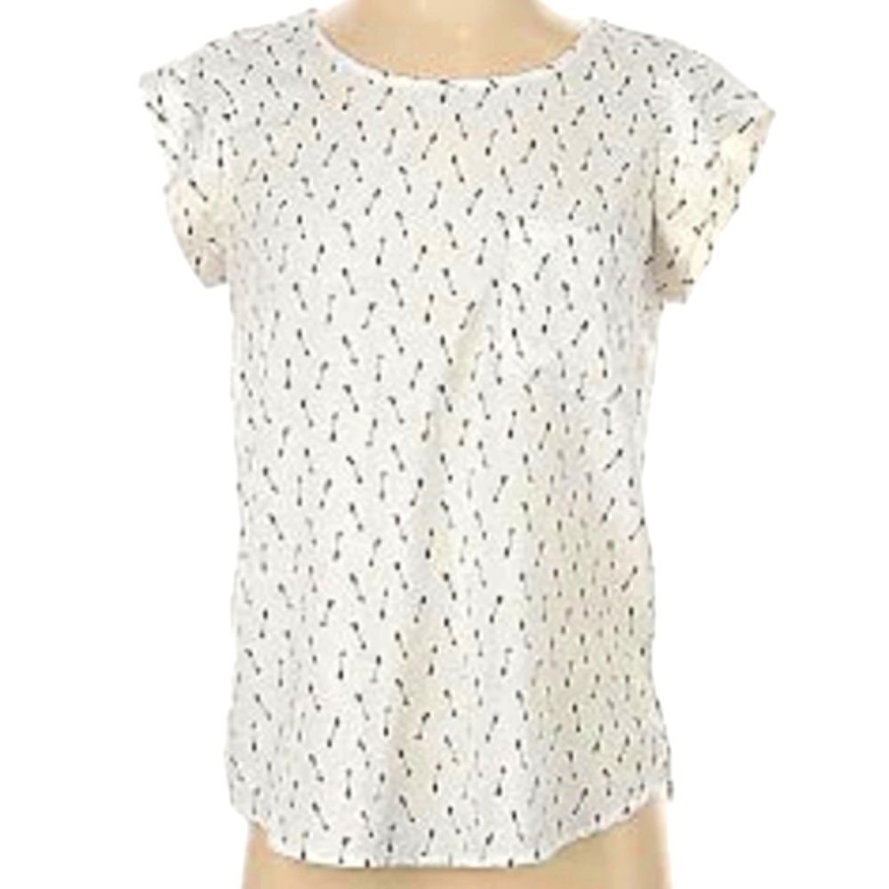 EC SWEET RAIN CAP SLEEVE BLOUSE WITH ARROW DESIGN SZ. M